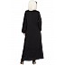 Designer Nida abaya with Patchwork- Black